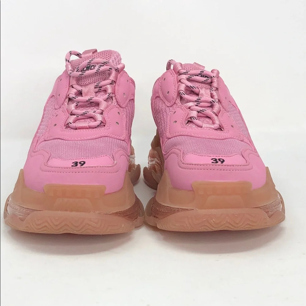 Balenciaga Triple S Pink Clear Sole Women’s Sneakers - Size EU 39 (9W) No Box - Picture 8 of 13